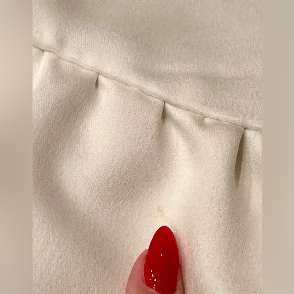 A.J. Bari - VTG 80s Structured White Satin Formal Dress/Crystal Trim - EUC 4 - Picture 16 of 17